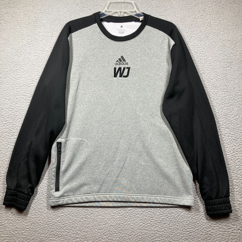 WJ Washington Jefferson University Sweatshirt Adult Medium Gray Black Adidas